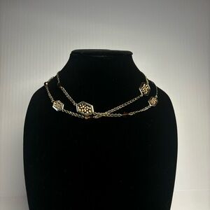 Rue De Paris - Gold and Silver Hexagon Chain Necklace